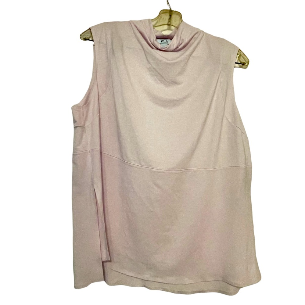 NWT ladies large - light berry high neck, moisture wicking flowy tank - Tencel
